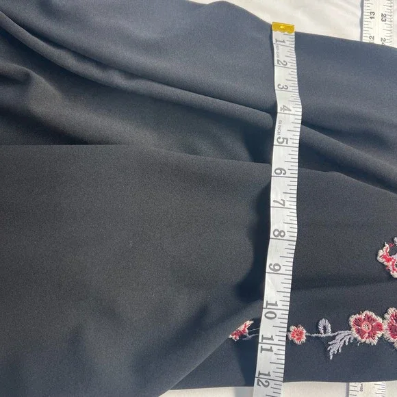 90’s Speechless Black Sheer Mesh and Floral Embroidery Hi-Low Dress XS - Picture 8 of 10